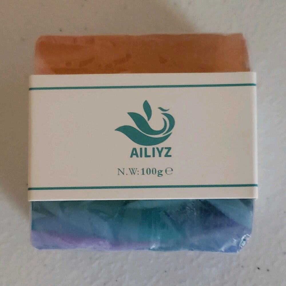 4/ AILIYZ Body Bar Soap Orange Blue Purple Rectangular 100g Unisex
